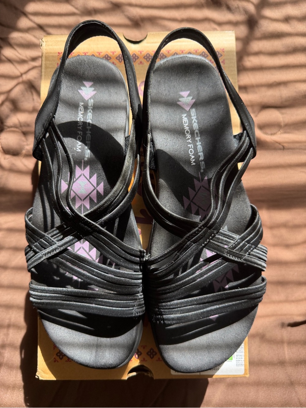 Skechers Women’s Black Multi-Strap Slingback Sandals - Picture 2 of 5